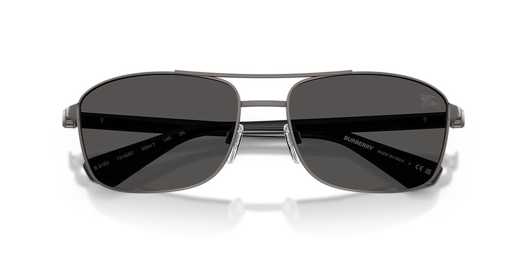 BURBERRY（ⓣⓞⓜⓞ﻿） Burberry BE3163 XXL (60 - 17) with Grey lenses and Grey frame