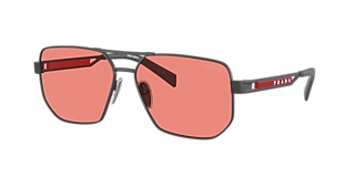 Prada Linea Rossa PS 51VS XXL (62 - 14) with Grey lenses and Black