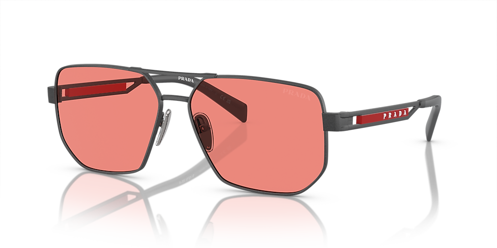 Prada Linea Rossa PS 51ZS XL (59 - 14) with Pink lenses and Grey