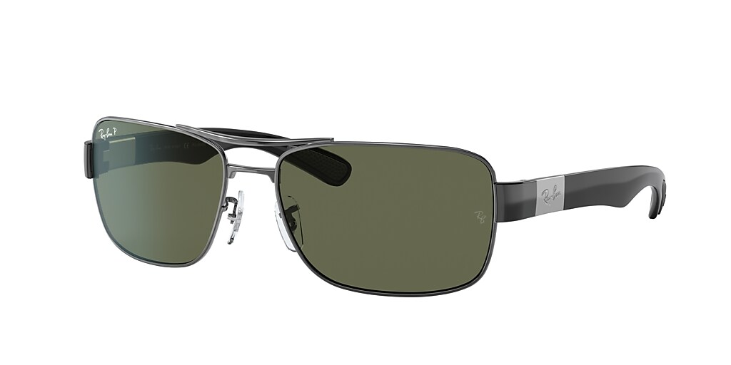 Ray-Ban RB3522 61 G-15 Green & Gunmetal Polarized Sunglasses | Sunglass ...