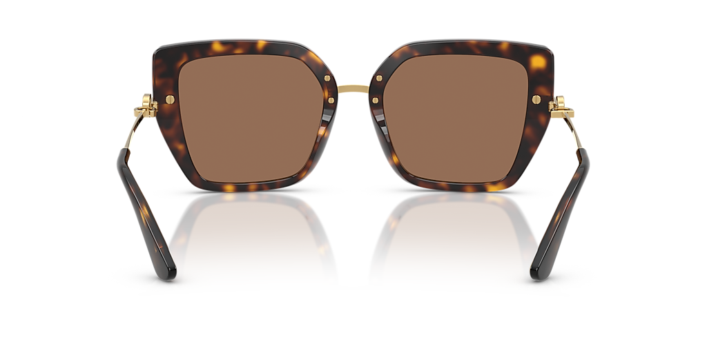 DOLCE&GABBANA DG4474F Havana - Women Luxury Sunglasses, Dark Brown Lens