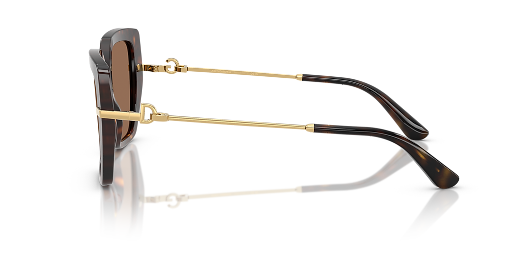 DOLCE&GABBANA DG4474F Havana - Women Luxury Sunglasses, Dark Brown Lens