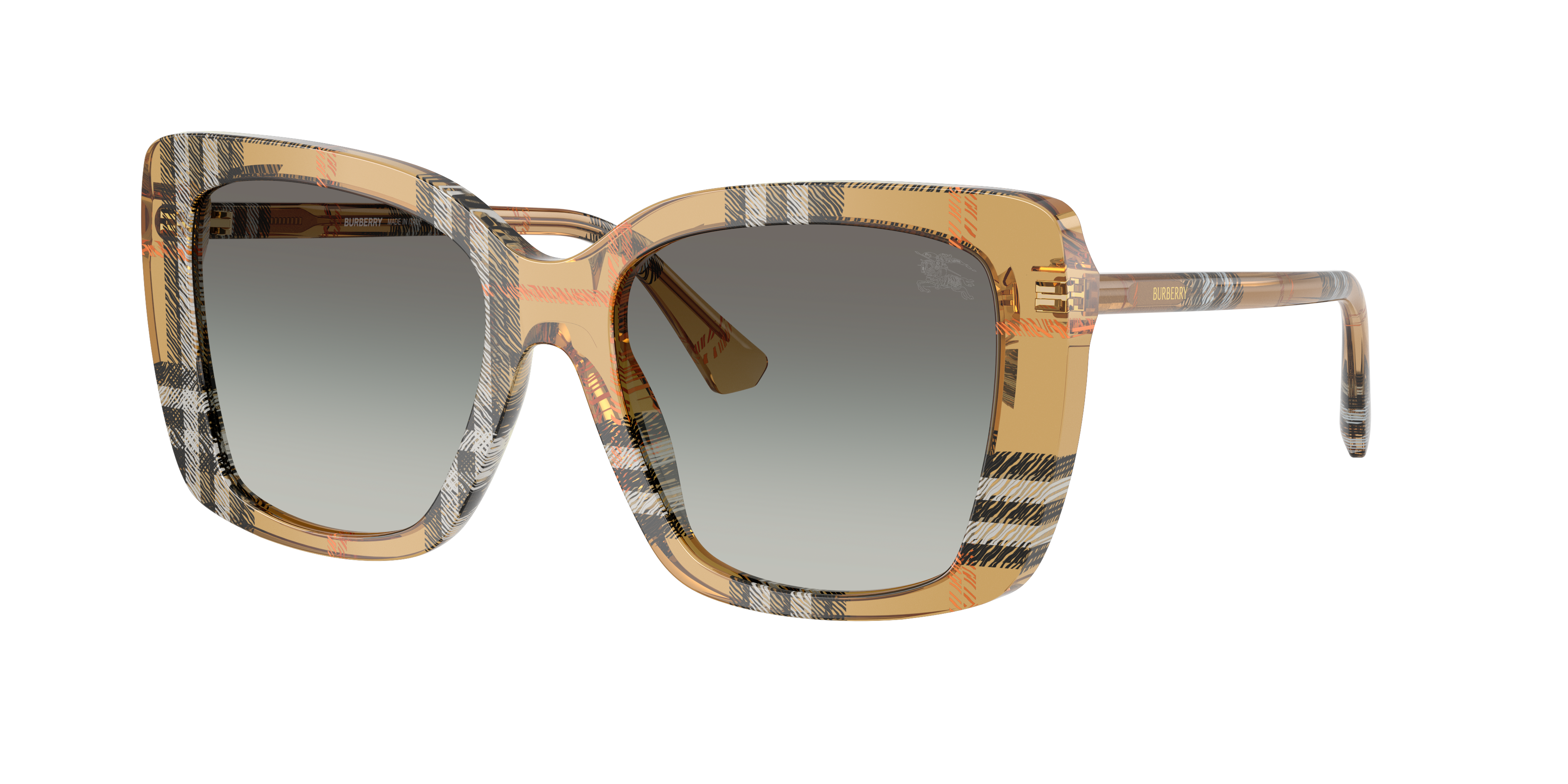 Burberry Woman Sunglass BE4456 -  Frame color: Check Sand, Lens color: Grey Gradient