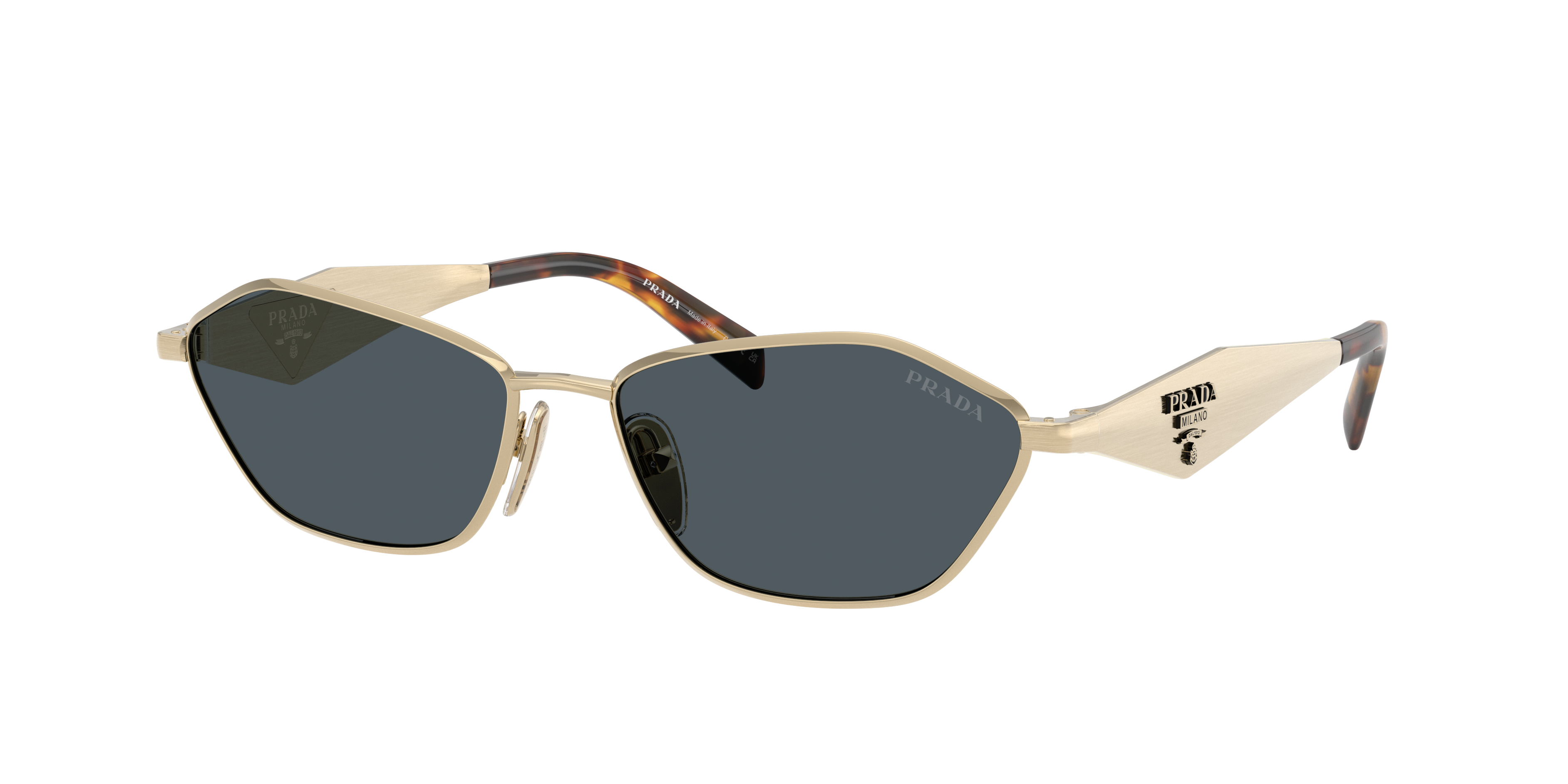 Prada Woman Sunglass PR D50S -  Frame color: Pale Gold, Lens color: Dark Grey