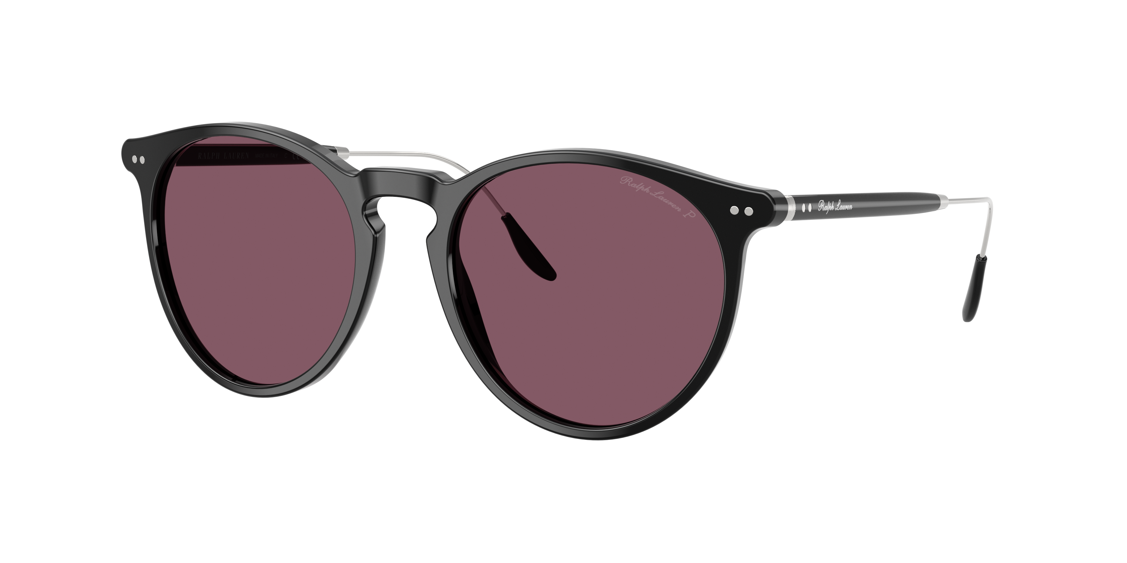Ralph Lauren Man Sunglass RL8181P -  Frame color: Shiny Black, Lens color: Solid Purple
