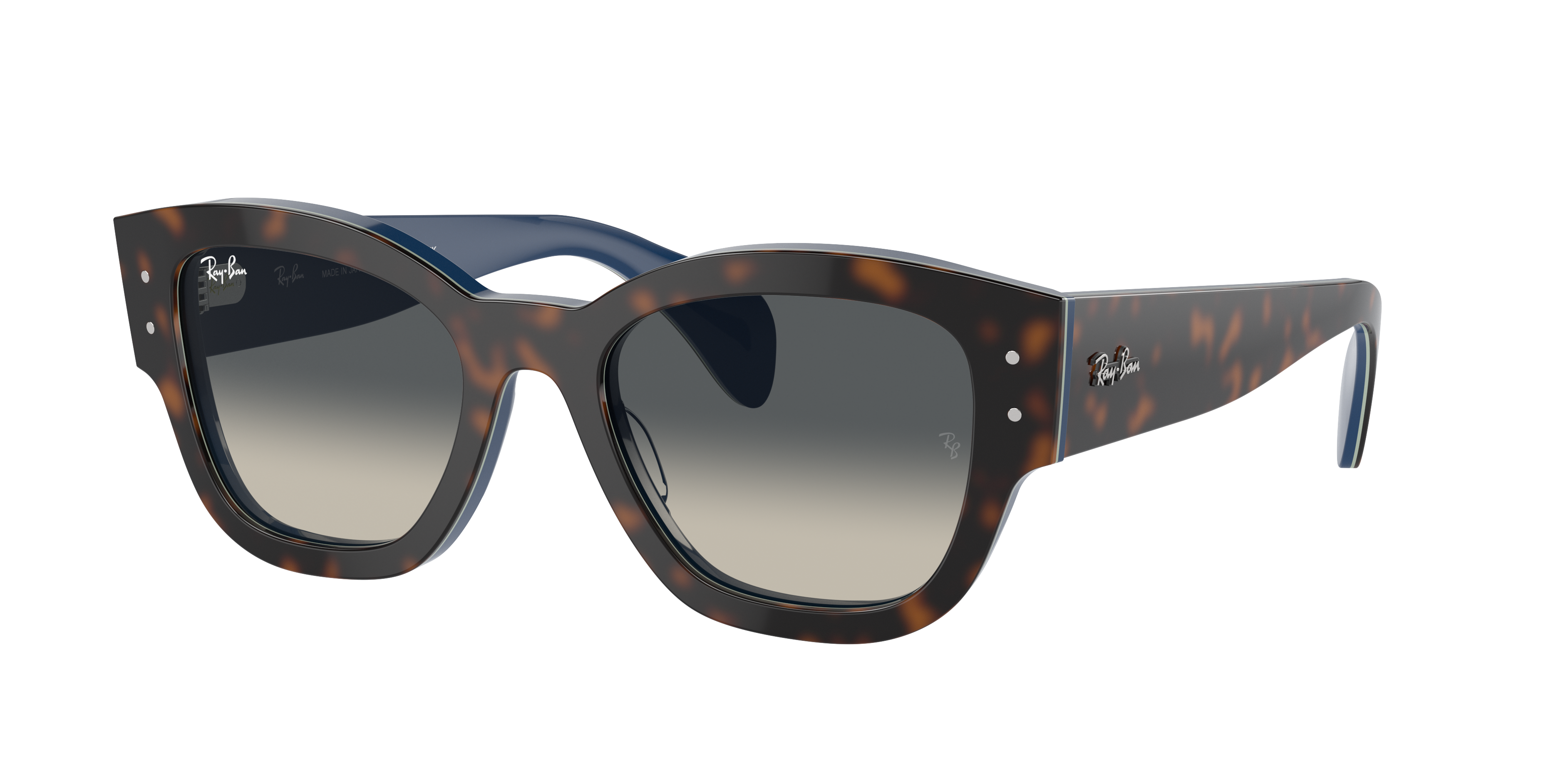 Ray-Ban Unisex Sunglass Jorge -  Frame color: Havana Grey On Blue, Lens color: Grey