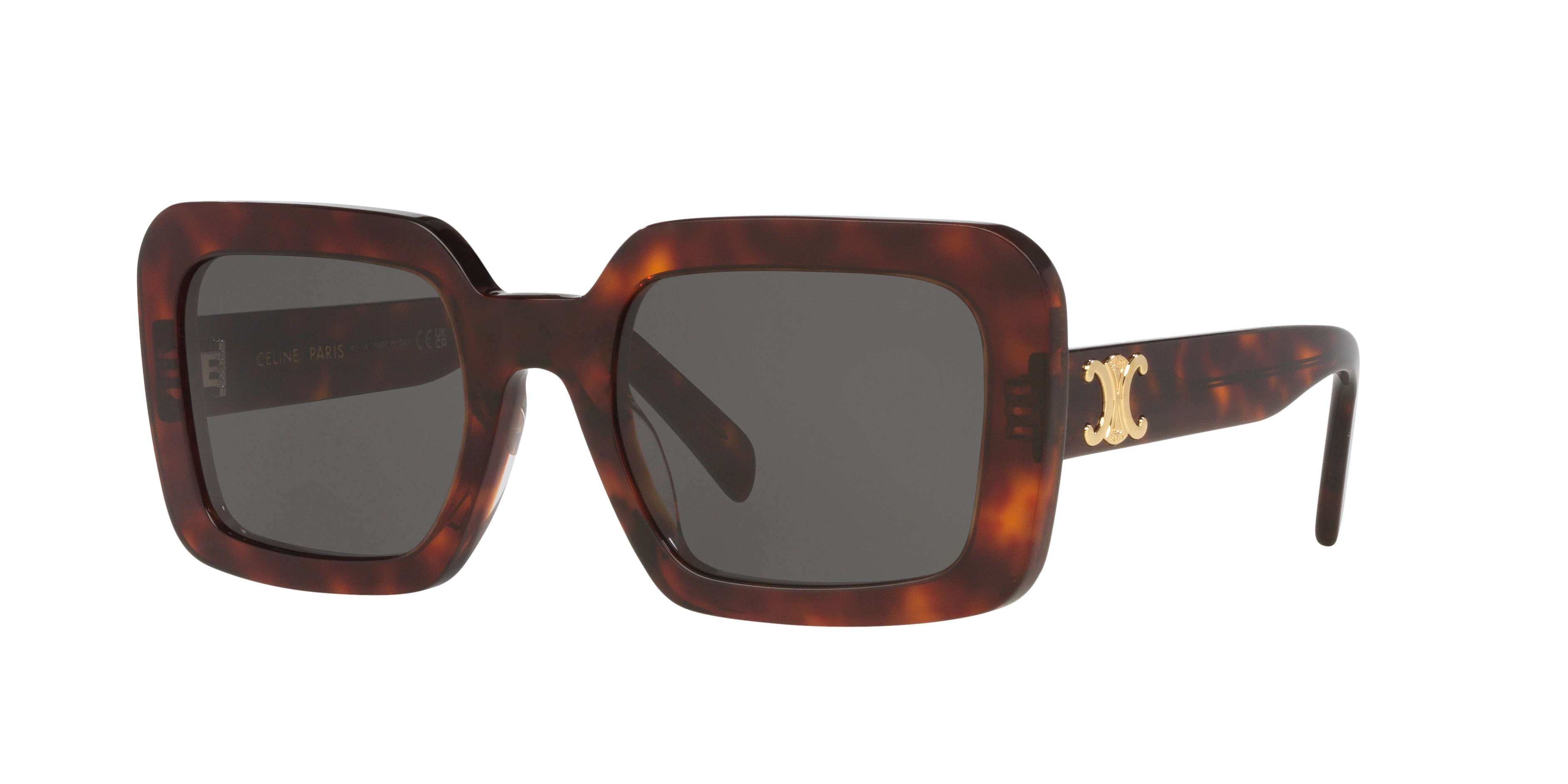 Celine CL40304U L (56 - 23) with Grey lenses and Tortoise frame