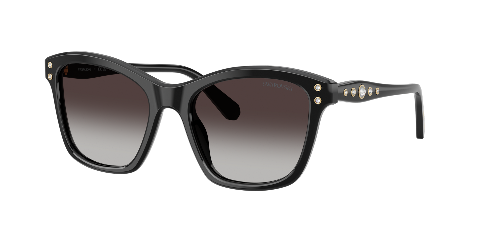 Swarovski Woman Sunglass SK6063 -  Frame color: Black, Lens color: Gradient Grey