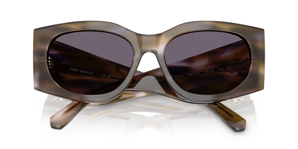 TORY BURCH TY7221U Purple Striated - Women Sunglasses, Purple Lens