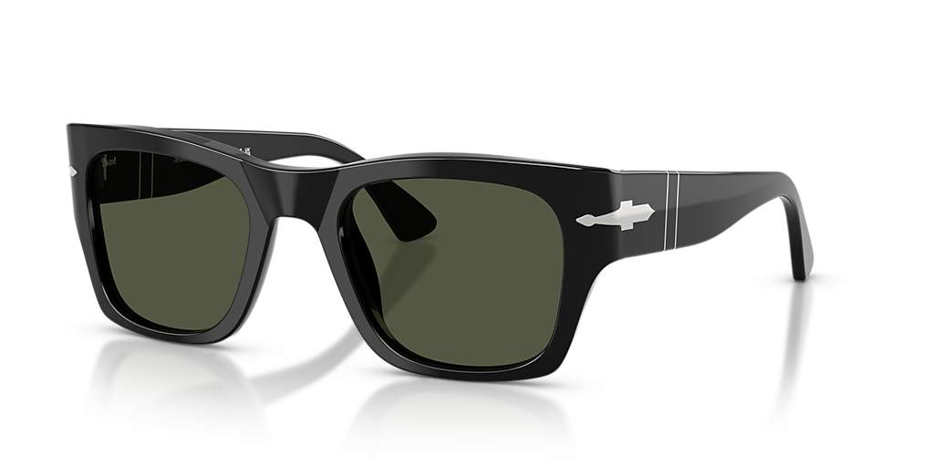 Persol PO3384S L (54 22) with Green lenses and Black frame