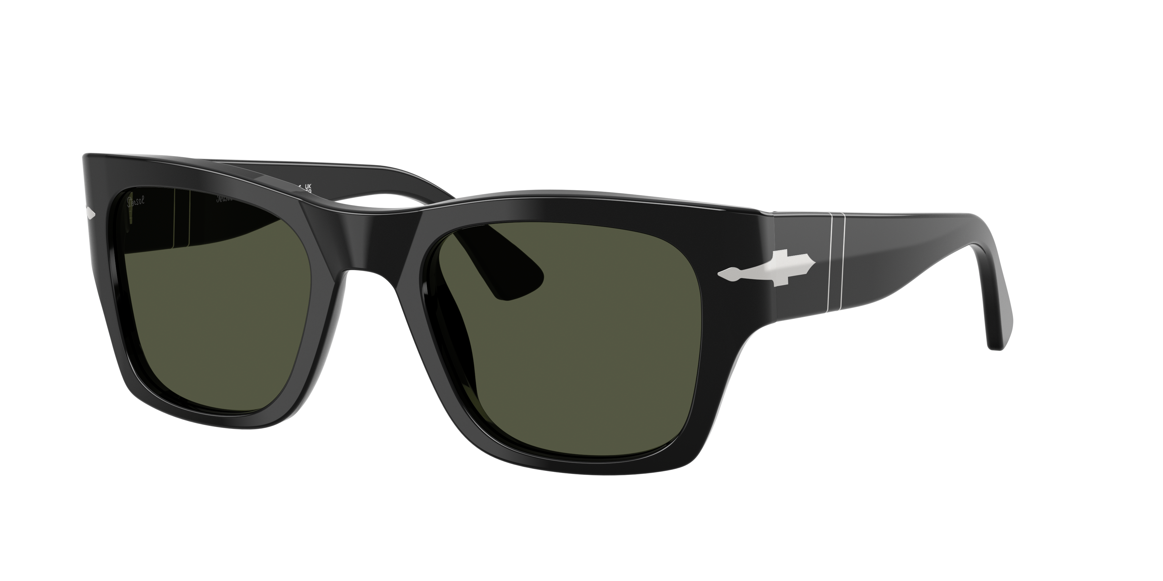 Persol PO3384S M (52 - 22) with Green lenses and Black frame