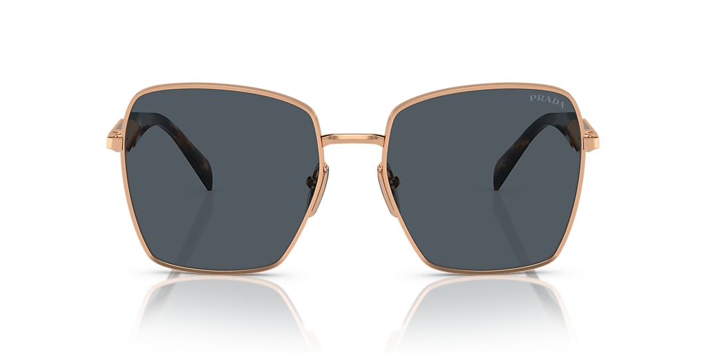 PRADA PR 64ZS Pink Gold - Women Luxury Sunglasses, Dark Grey Lens