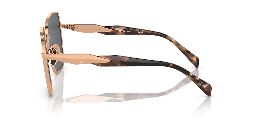PRADA PR 64ZS Pink Gold - Women Luxury Sunglasses, Dark Grey Lens