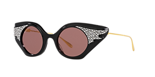Gucci GG0879S XXS (61 - 18) with Brown lenses and Gold frame