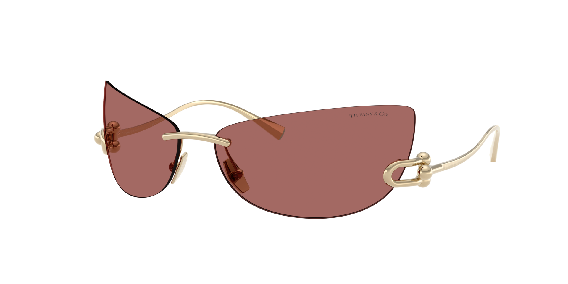 Tiffany & Co. Woman Sunglass TF3112K - Frame color: Pale Gold Plated, Lens color: Dark Violet