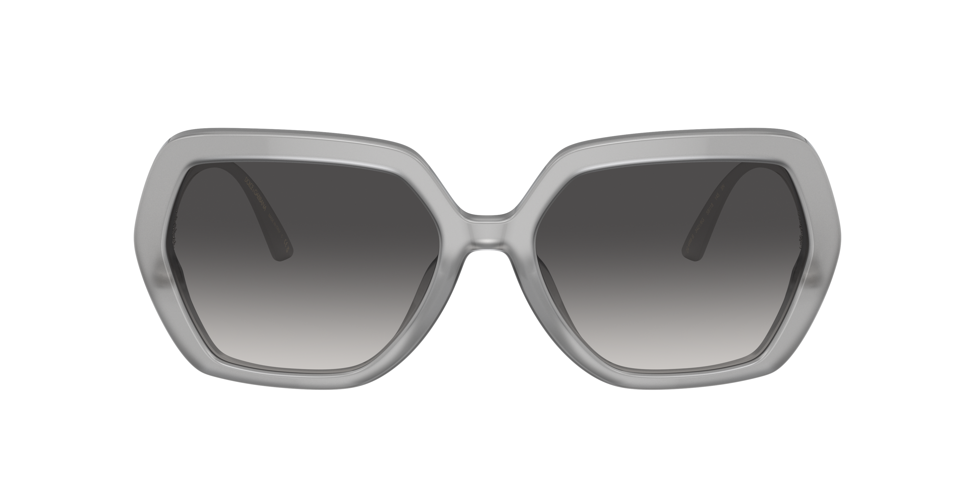 Dolce & Gabbana Crystal Oversize-frame Sunglasses In Gray