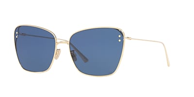 DIOR MissDior B2U 63 Blue & Gold Shiny Sunglasses | Sunglass Hut 