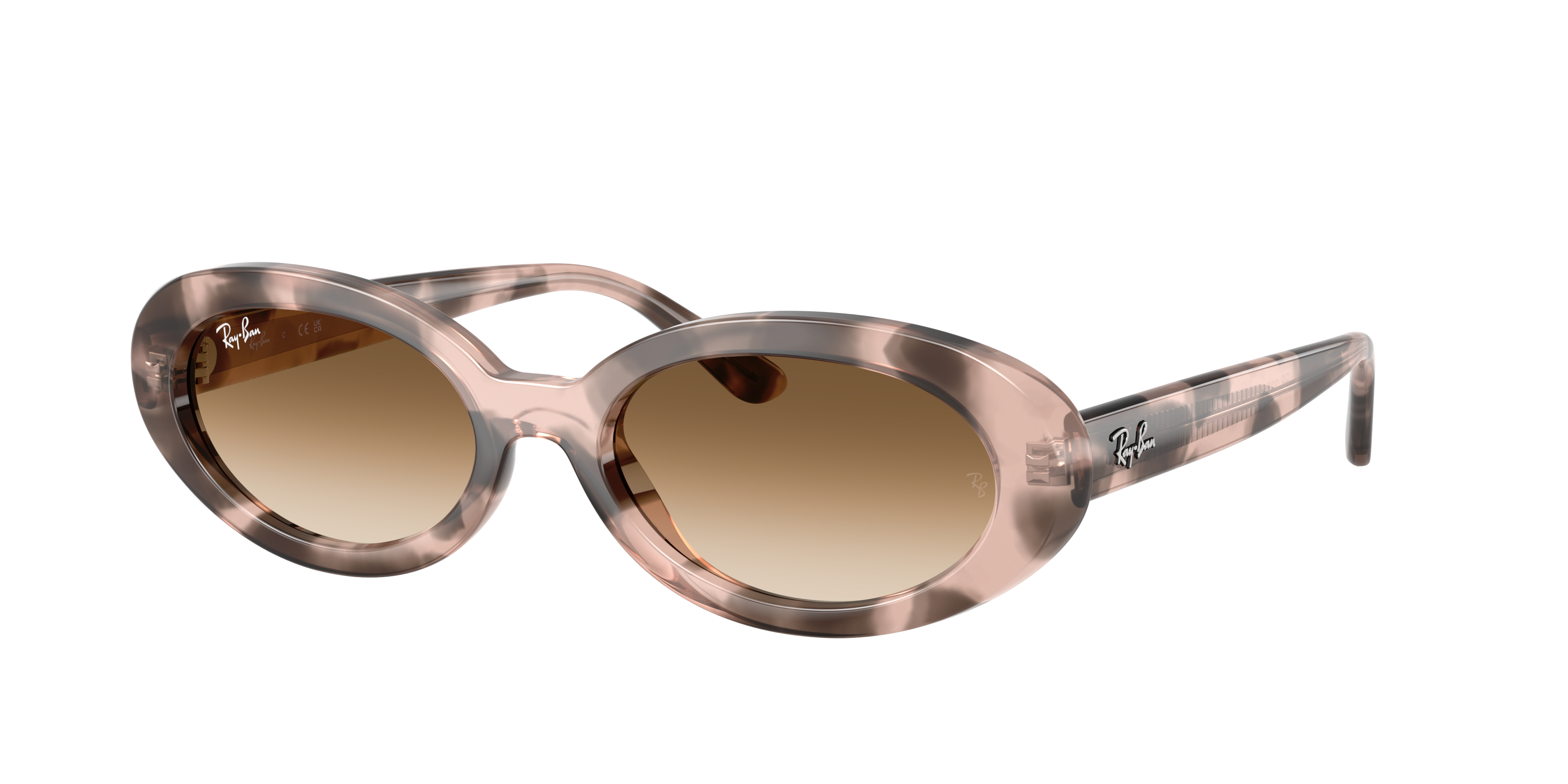 Ray-Ban Woman Sunglass RB2223 -  Frame color: Opal Pink Havana, Lens color: Clear Gradient Brown