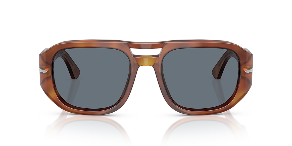 PERSOL PO3373S - Vincent Terra Di Siena - Unisex Luxury Sunglasses, Light Blue Lens
