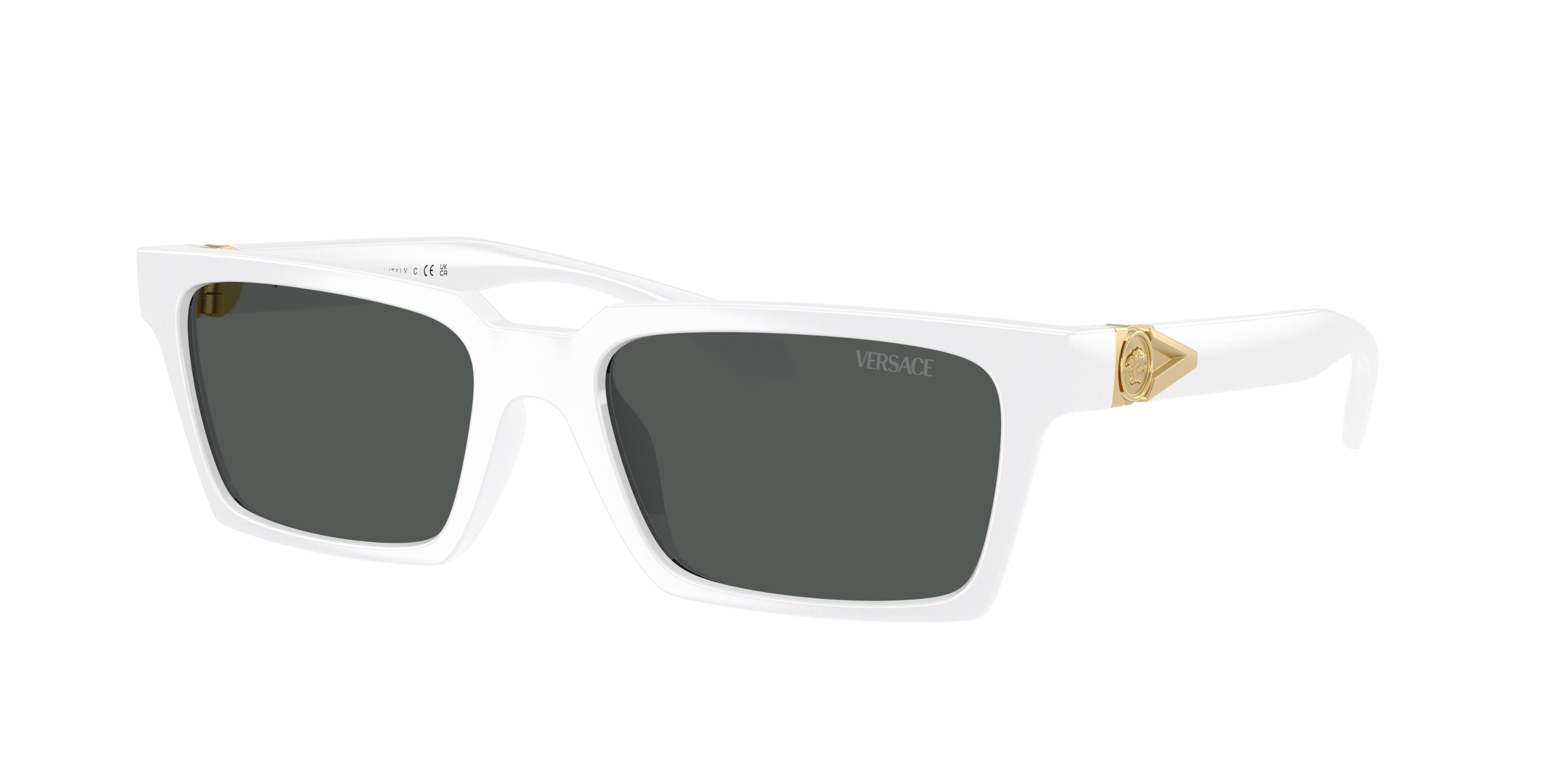 Versace Man Sunglass VE4490U -  Frame color: White, Lens color: Dark Grey