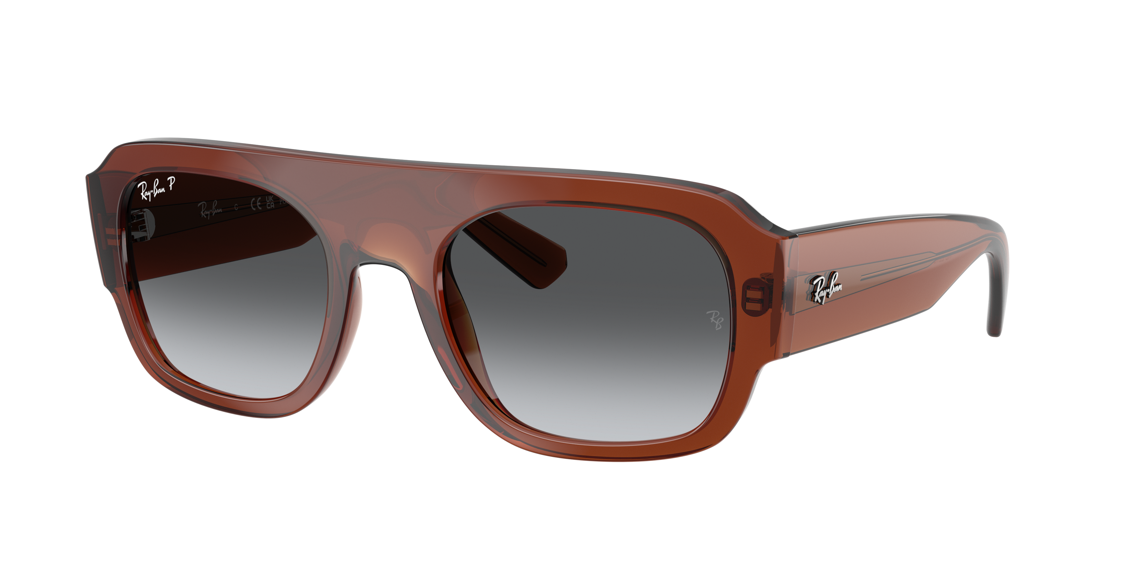 Ray Ban Geometric-frame Sunglasses In Brown