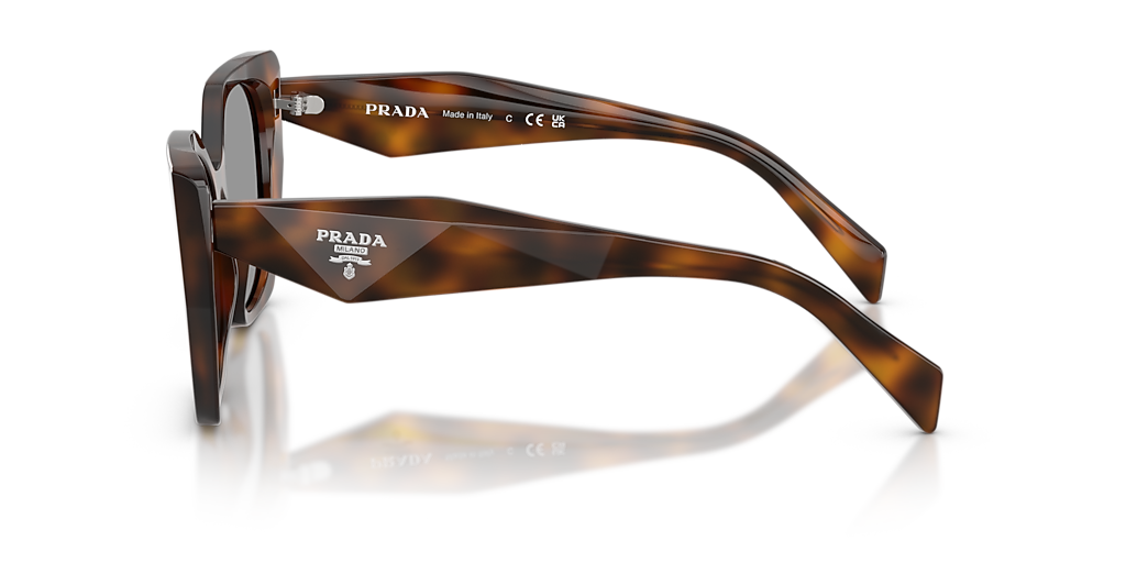 PRADA PR 19ZS Black - Women Luxury Sunglasses, Dark Grey Lens