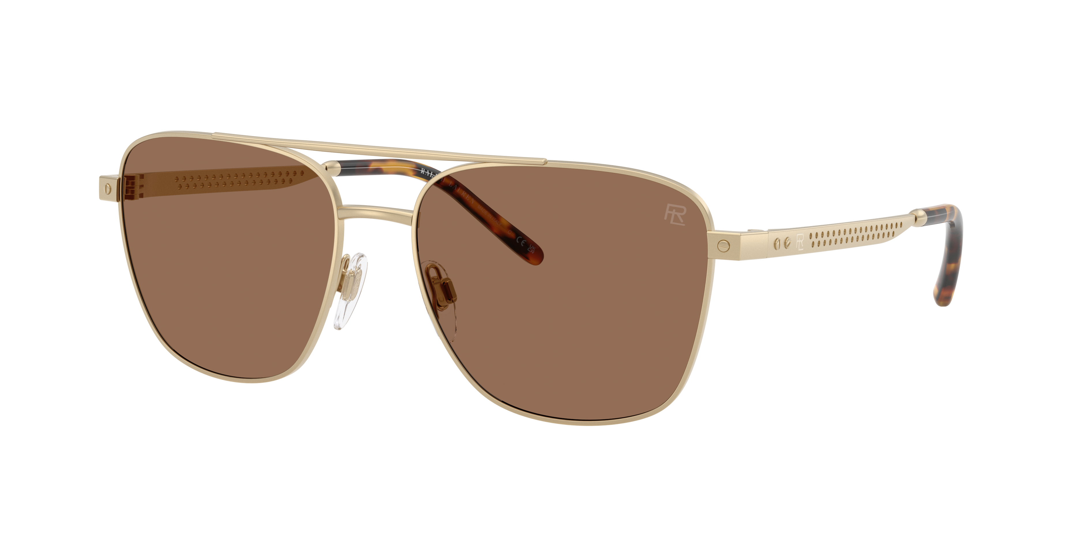 Ralph Lauren Man Sunglass RL7091 -  Frame color: Semi Shiny Pale Gold, Lens color: Brown