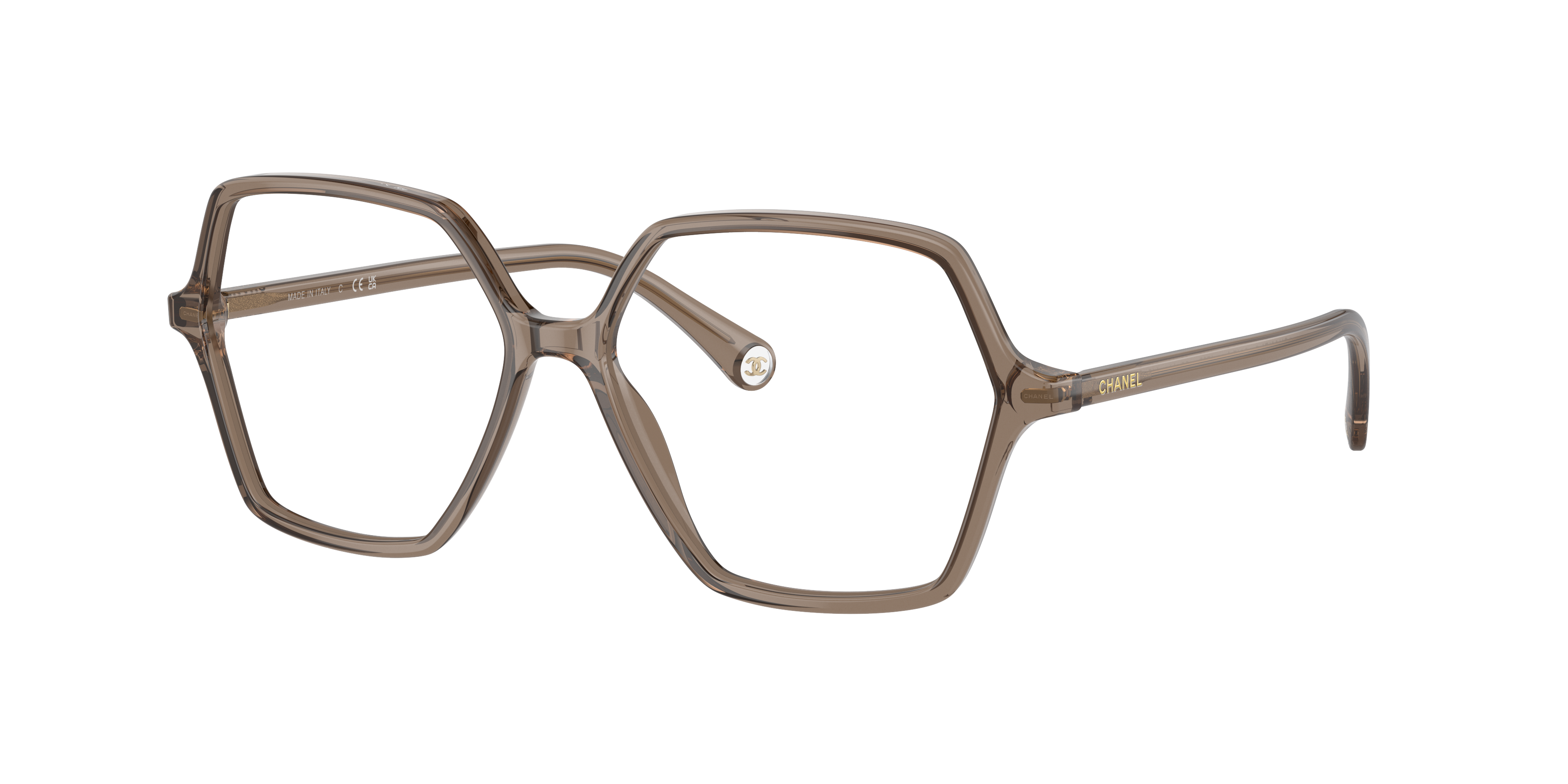 Chanel Woman Sunglass Square Eyeglasses CH3447A -  Frame color: Grey, Lens color: Demo Lens