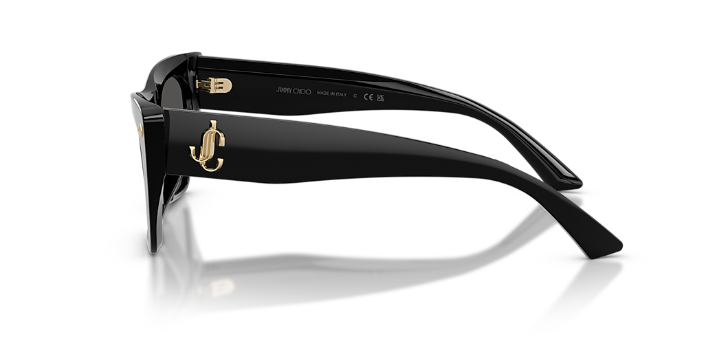 Jimmy Choo JC5062U XS (53 - 16) com Lentes Cinza e Armação Preto
