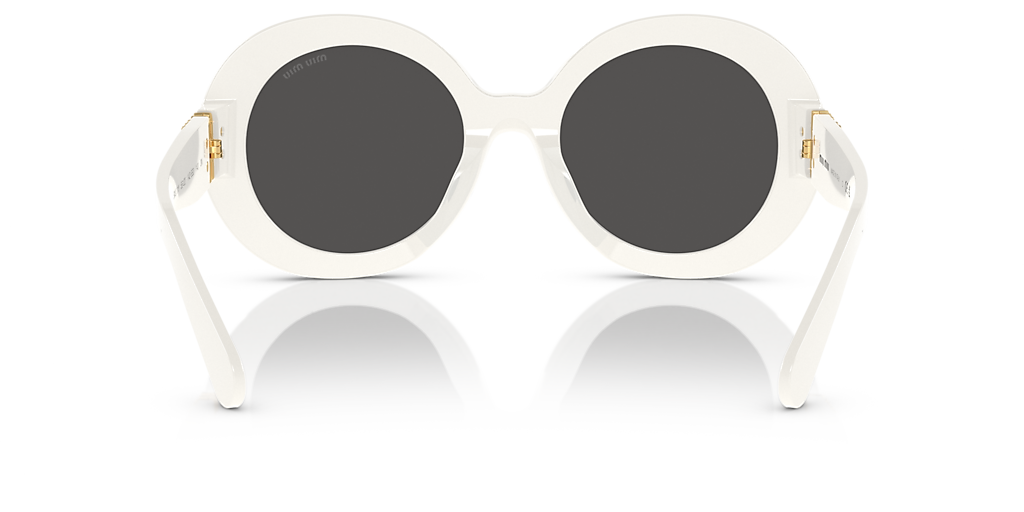MIU MIU MU 11YS White - Women Luxury Sunglasses, Dark Grey Lens