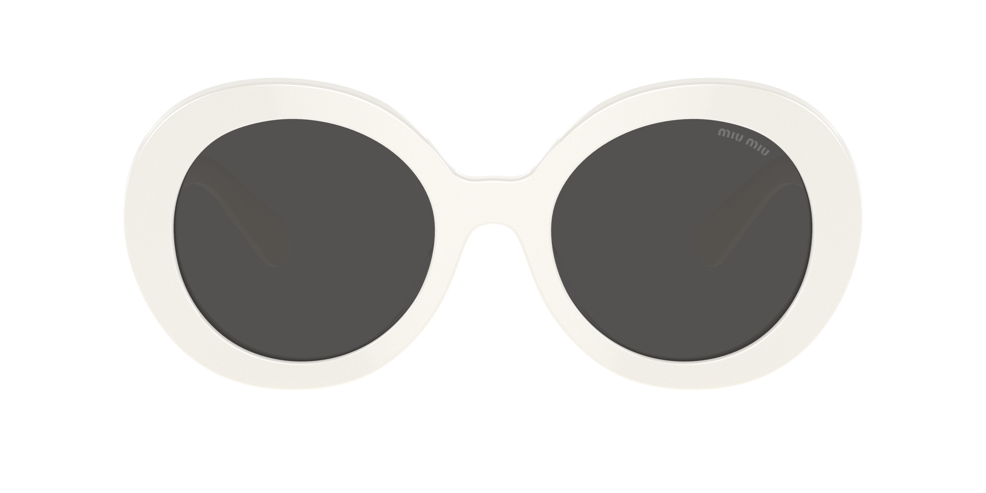 Miu Miu Eyewear Round-frame Sunglasses In White