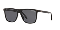TOM FORD FT0832-N Shiny Black - Men Luxury Sunglasses, Grey Lens