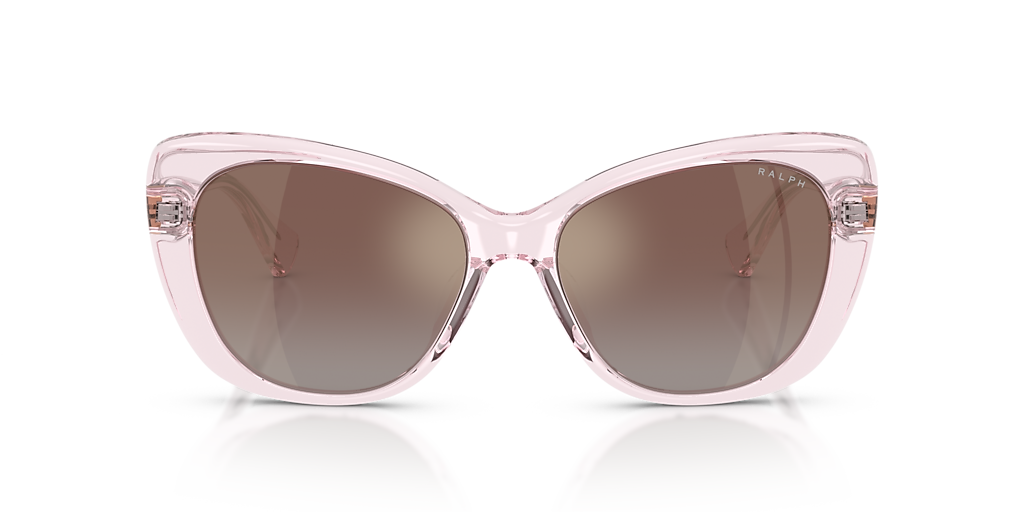 RALPH RA5329U Shiny Blush Crystal - Women Sunglasses, Rose Gradient Mirror Lens