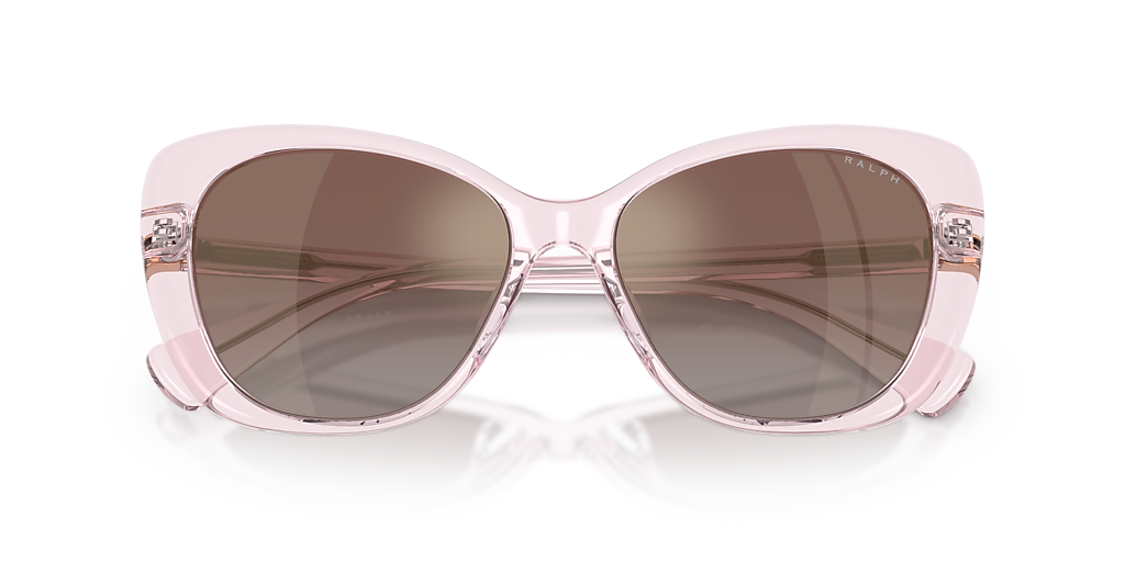 RALPH RA5329U Shiny Blush Crystal - Women Sunglasses, Rose Gradient Mirror Lens