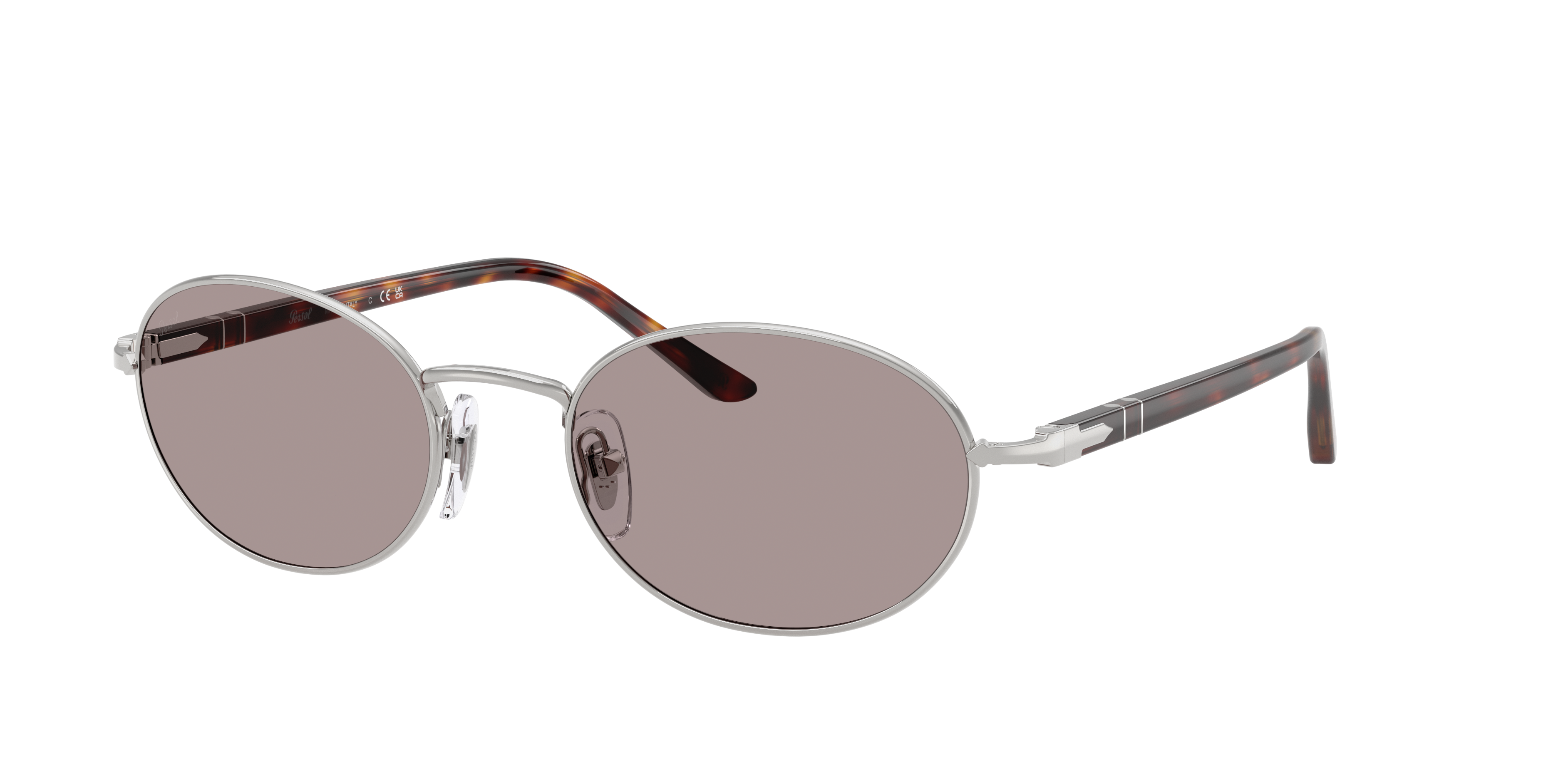 Persol Unisex Sunglass PO1018S Ida -  Frame color: Silver, Lens color: Violet