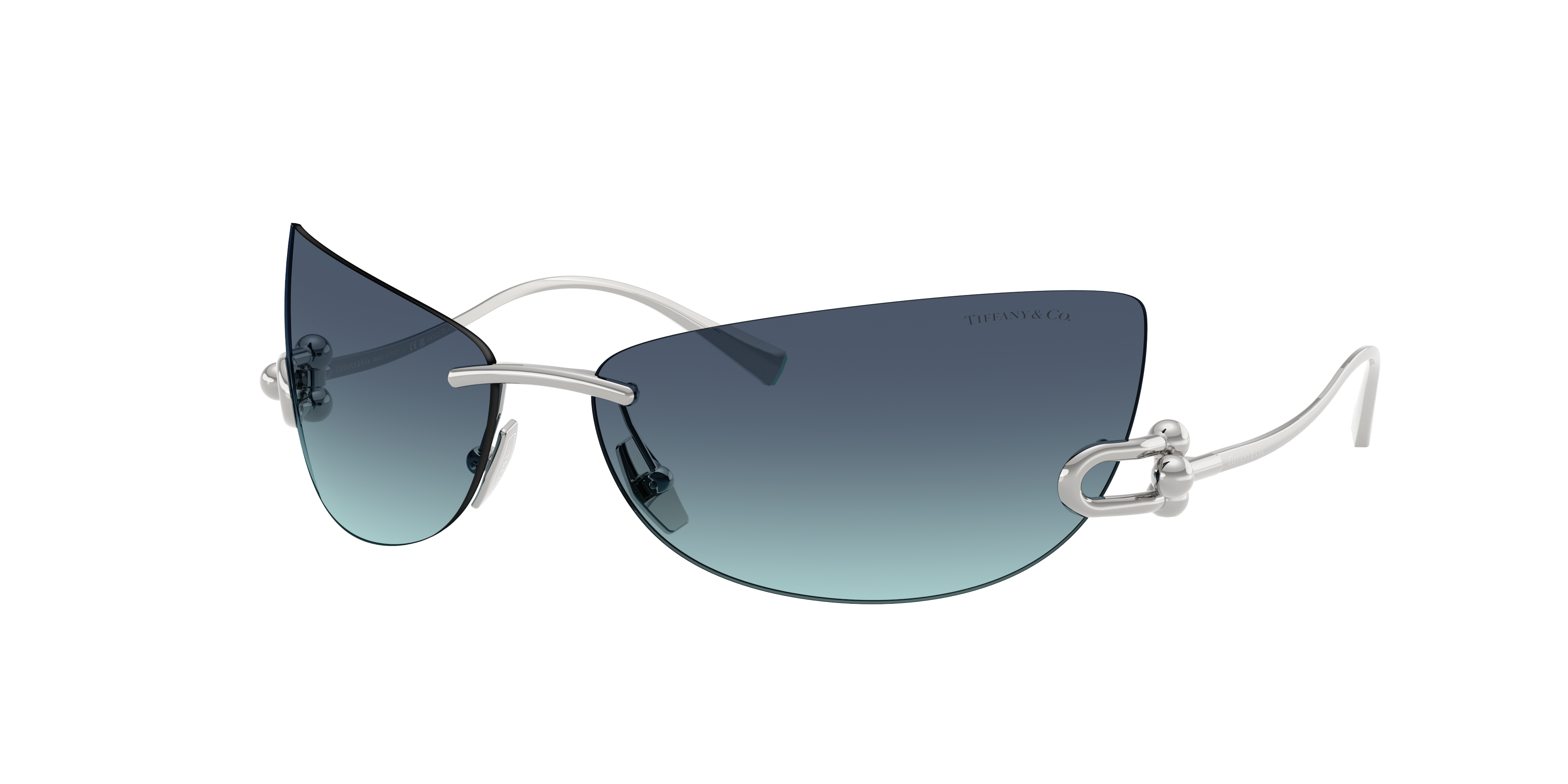 Tiffany & Co . Woman Sunglasses Tf3112k In Azure Gradient Blue