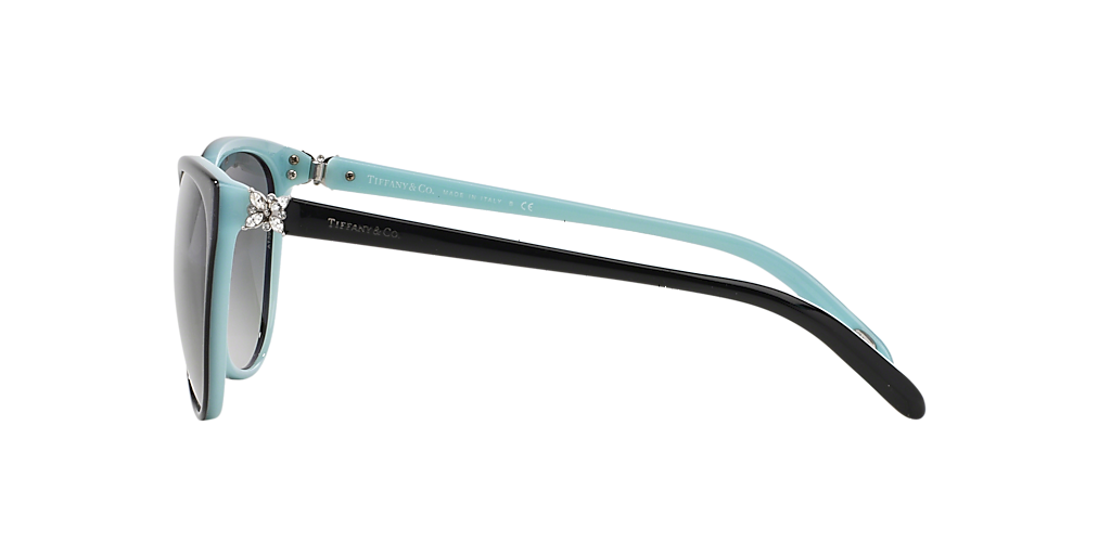 TIFFANY & CO. TF4089B Black On Tiffany Blue - Women Luxury Sunglasses, Grey Gradient Lens