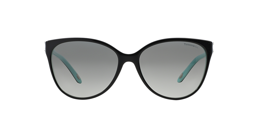 TIFFANY & CO. TF4089B Black On Tiffany Blue - Women Luxury Sunglasses, Grey Gradient Lens