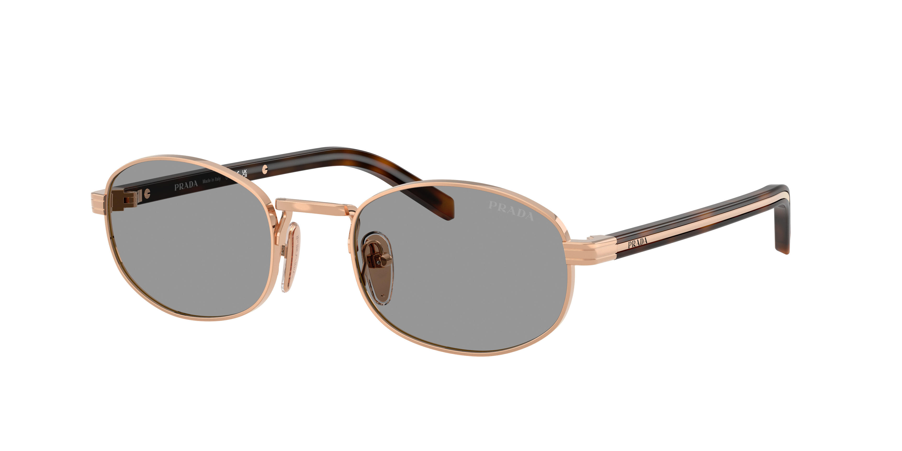 Prada Woman Sunglass PR B53S -  Frame color: Rose Gold, Lens color: Grey