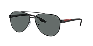 Prada Linea Rossa PS 51VS XXL (62 - 14) with Grey lenses and Black