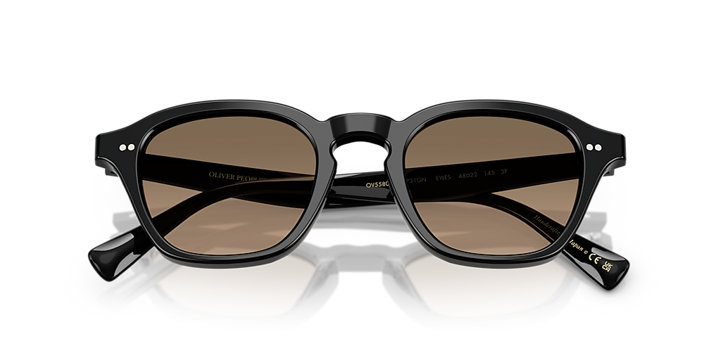 OLIVER PEOPLES OV5580SU Eyles Black - Unisex Luxury Sunglasses, Sandstone Gradient Polar Lens