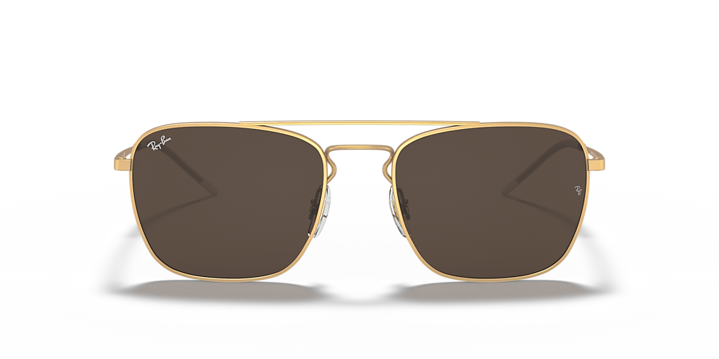RAY-BAN RB3588 Gold - Men Sunglasses, Dark Brown Lens