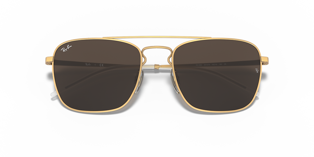 RAY-BAN RB3588 Gold - Men Sunglasses, Dark Brown Lens
