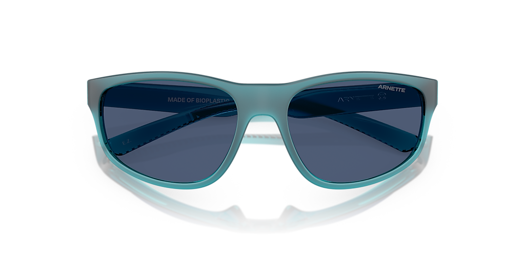 ARNETTE AN4351 E.Z. Transparent Blue Matte/Shiny - Unisex Sunglasses, Blue Lens
