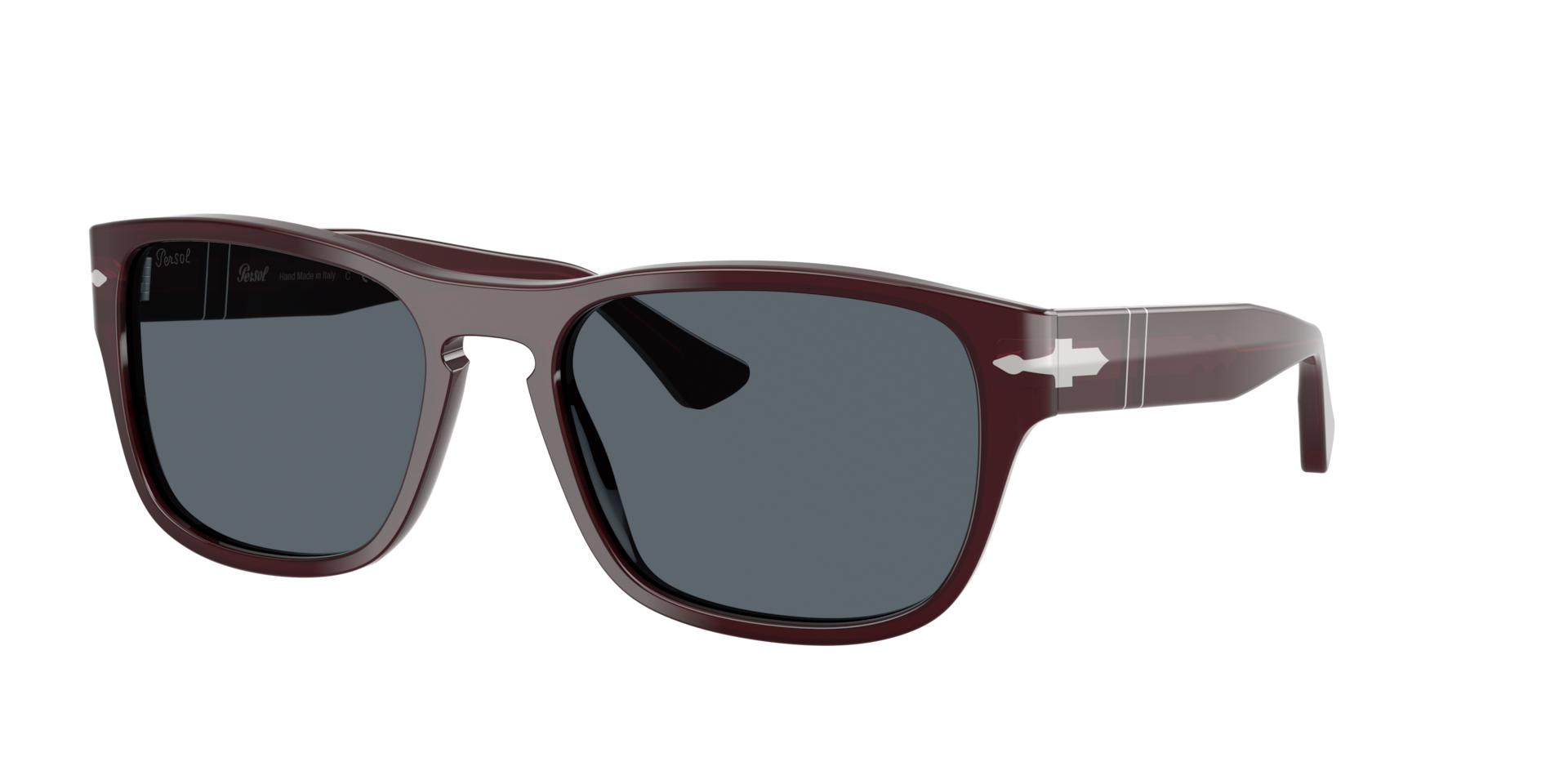 Persol Unisex Sunglass PO3341S -  Frame color: Opal Burgundy, Lens color: Blue