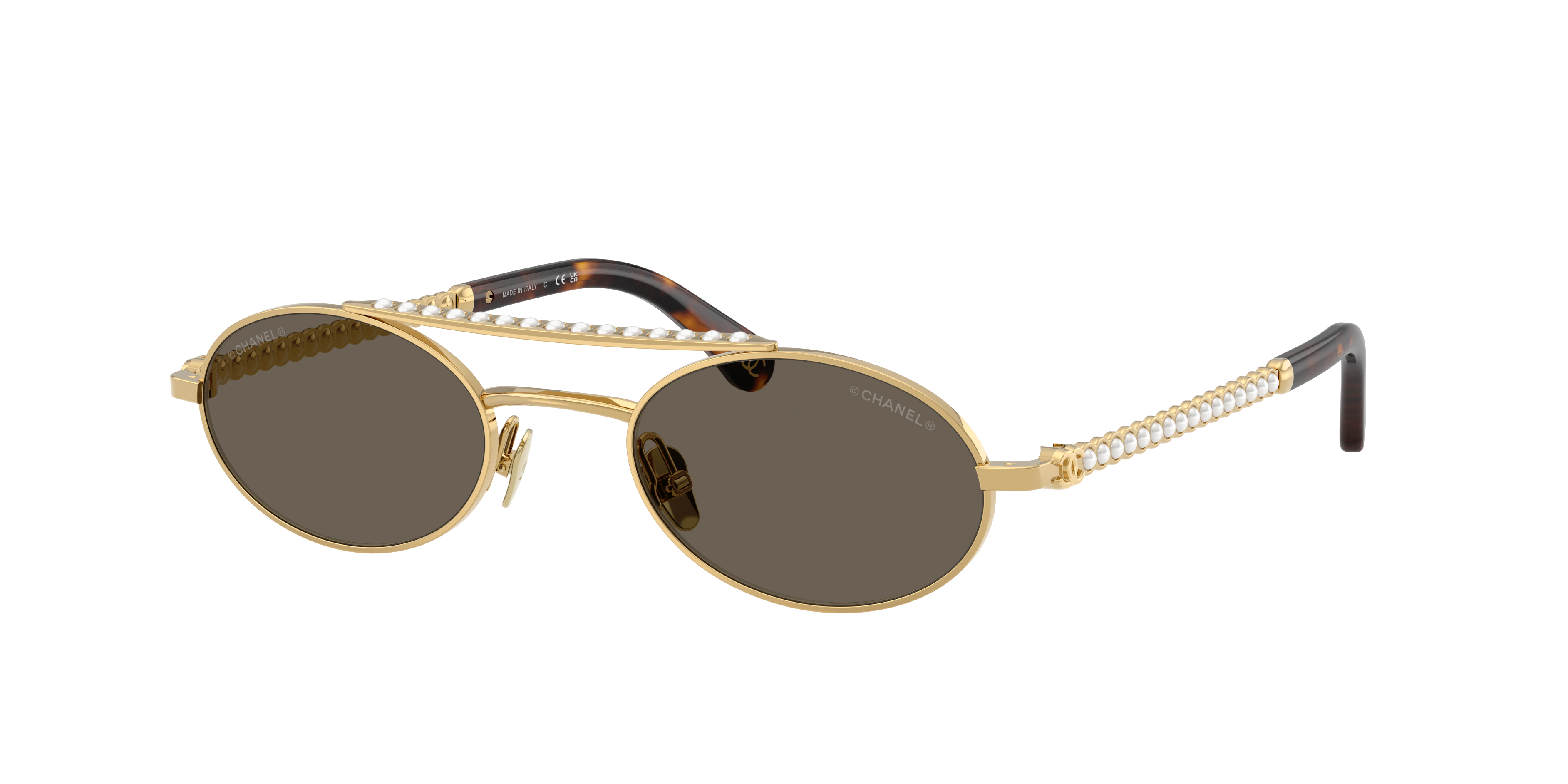 Chanel Woman Sunglass CH4297H -  Frame color: Gold, Lens color: Brown