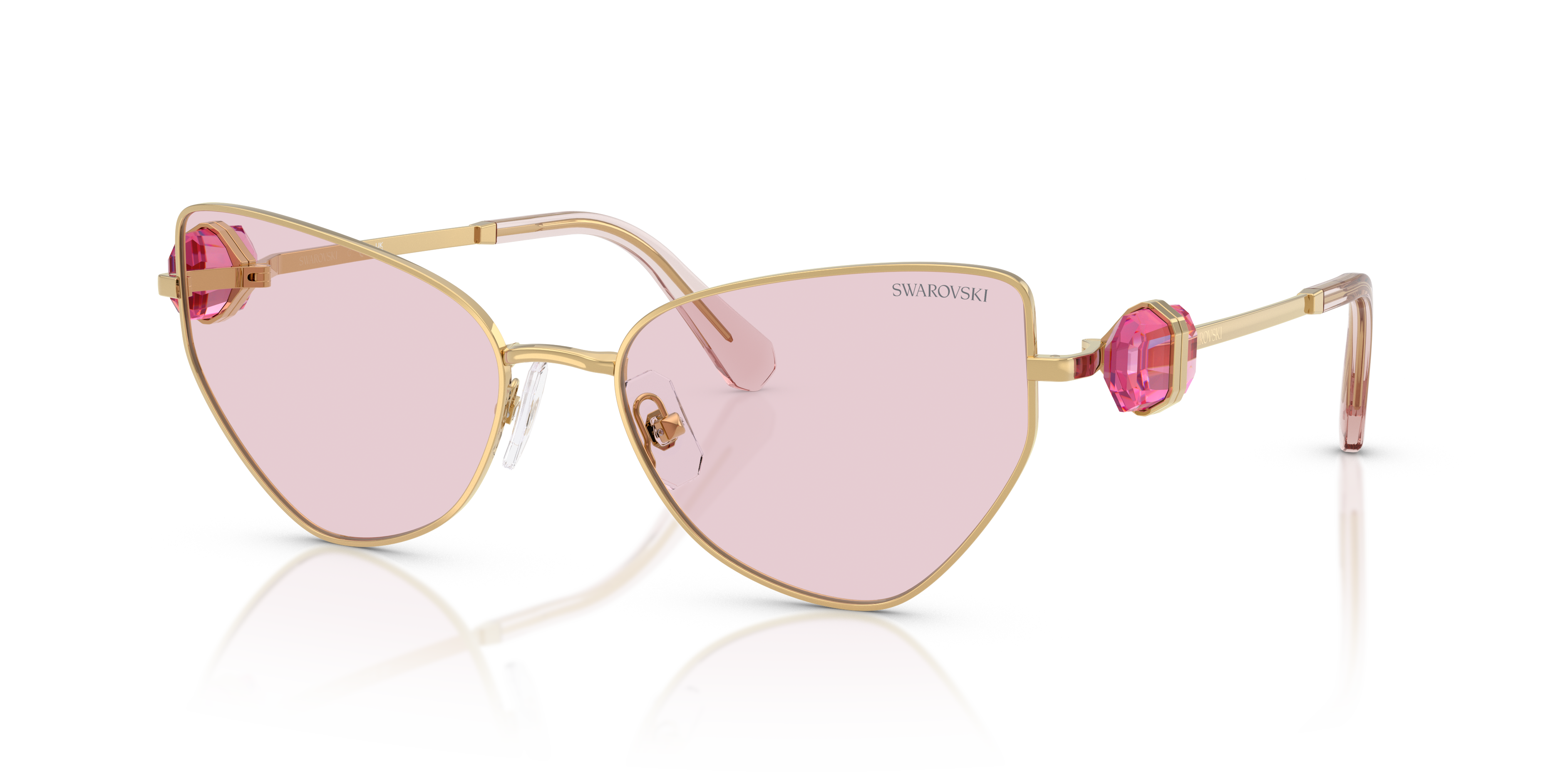 Swarovski SK7003 M (57 - 18) with Pink lenses and Gold frame