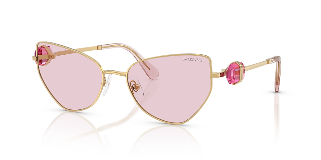 Swarovski SK7003 M (57 - 18) with Pink lenses and Gold frame