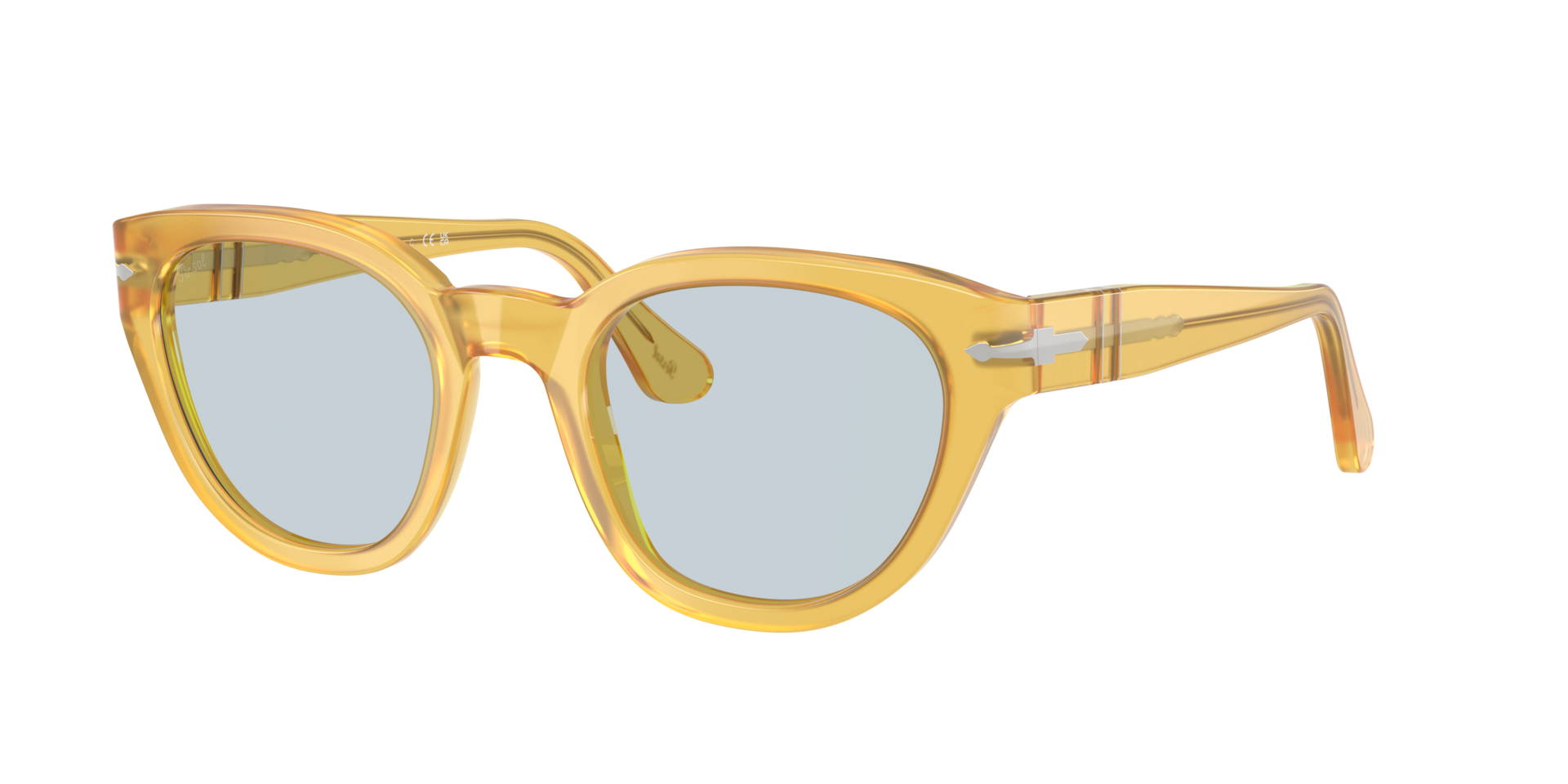 Persol Unisex Sunglass PO3379S -  Frame color: Miele, Lens color: Blue Vintage
