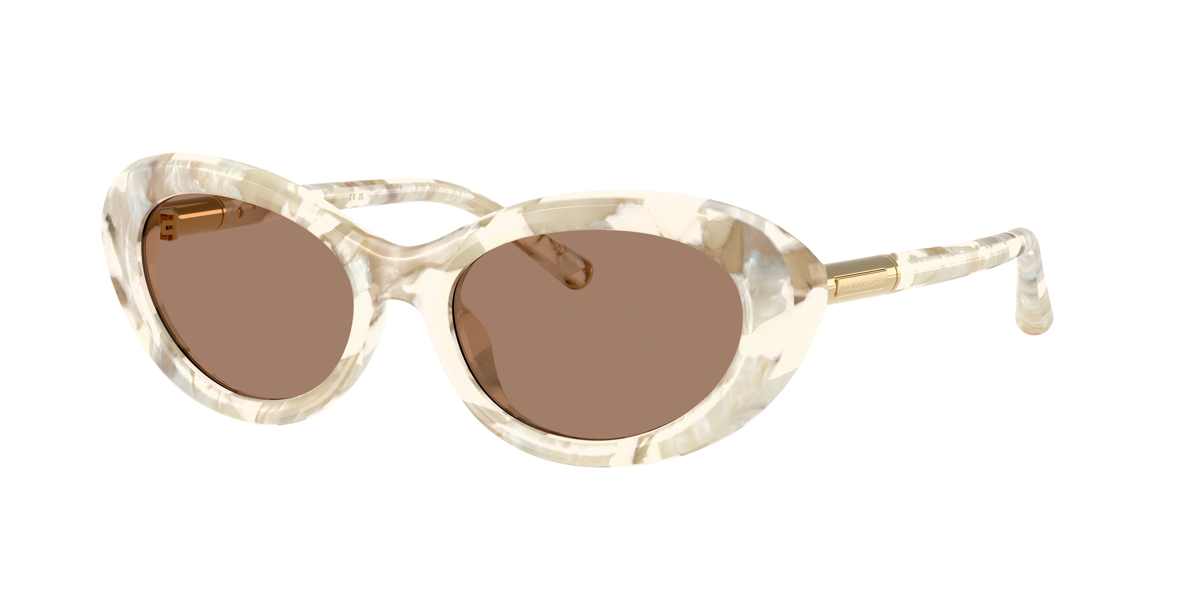 Dolce&Gabbana Woman Sunglass DG4519 -  Frame color: Pearl Havana Cream, Lens color: Solid Brown